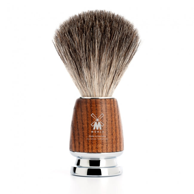 Muhle Rytmo, Steamed Ash 4-Piece Pure Badger Gillette Fusion Shaving Set